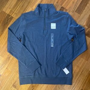 Sonoma, long sleeve, size medium, blue three-quarter zip shirt